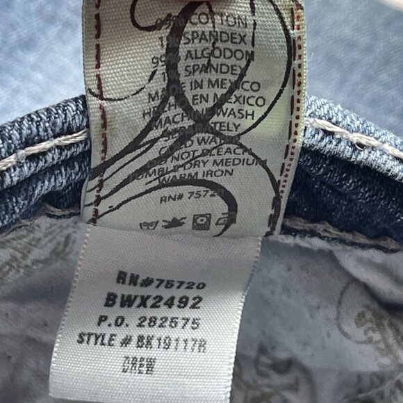 Vintage BKE Drew Jeans - Distressed Mid-Rise & Bootcut - Size 32 | 31.5 - Picture 13 of 14